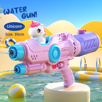 Summer Unicorn Water Spray Toy Double Nozzle Water Gun Dinosaur Press Type Watergun Cartoon Animal Water Gun  Pool Toy for Kids