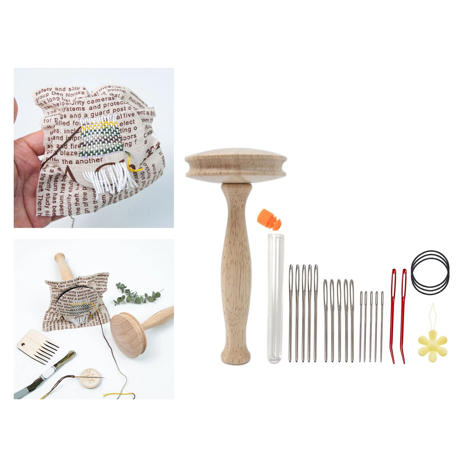 Wooden Darning Mushroom DIY Small Mushroom Shape Sewing Tools Darning Supplies Manual Darning Supplies Set for Socks Bags Women