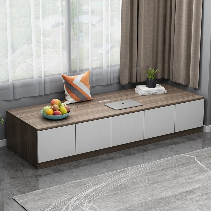 Solid wood bay window cabinet can sit on the floor window sill，floor , balcony cabinet, storage locker, tatami mat.