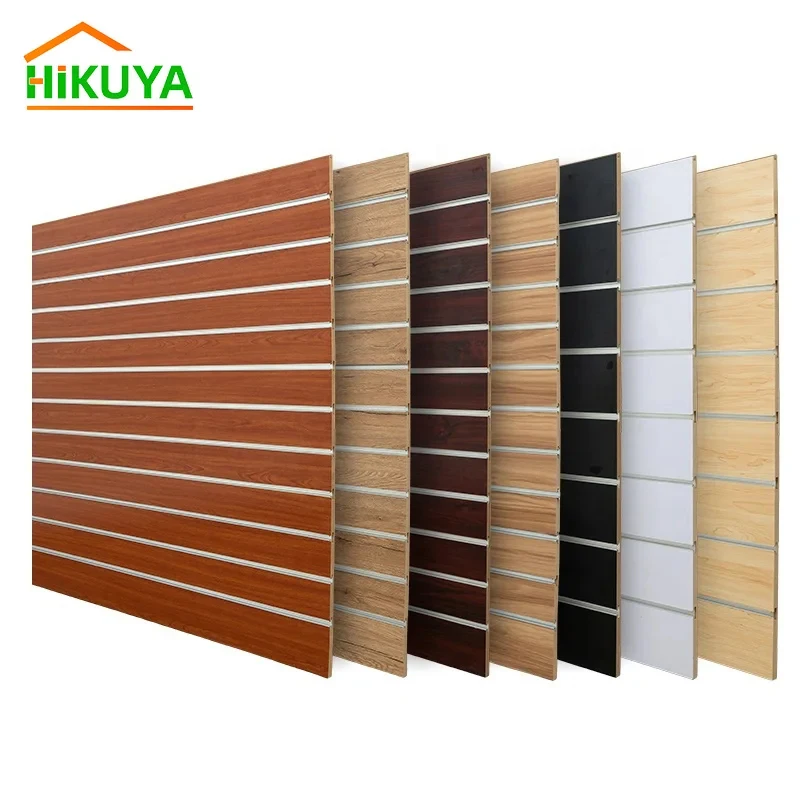 custom.Factory Direct 18mm Modern Slatwall Display Panel First-Class MDF Wood Fiber Plate with E0 Formaldehyde Emis