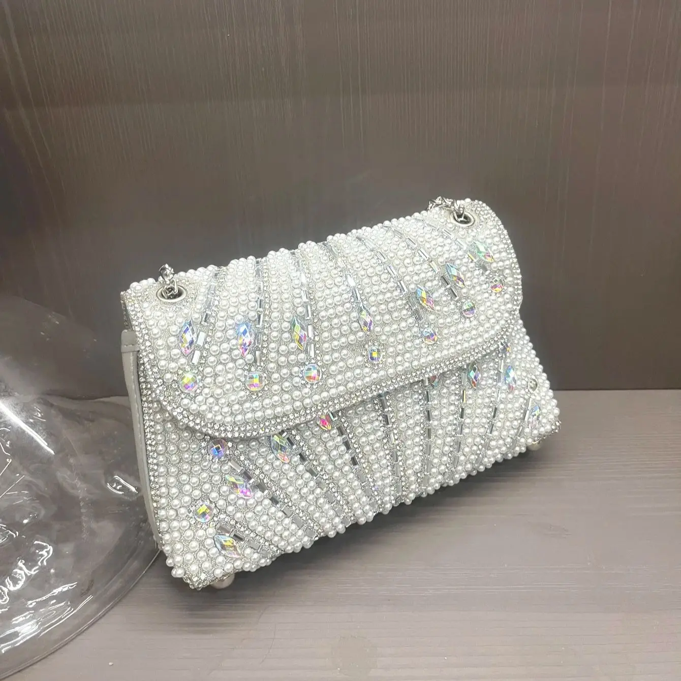 Rhinestones Evening clutch Bag Purses and handbag luxury Designer shoulder bag Shiny Crystal Clutch purse Woman's bag view 6