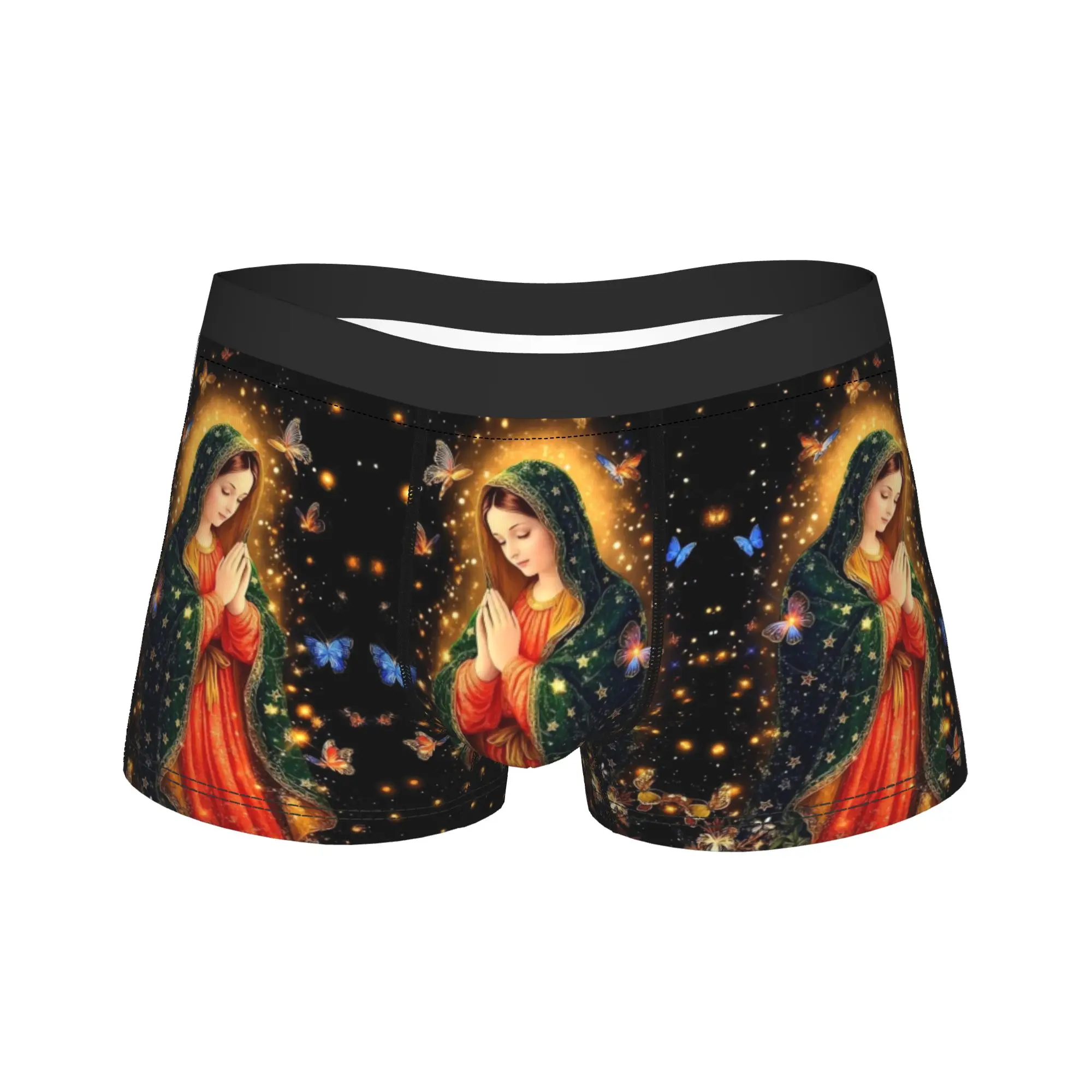 Our Lady of Guadalupe Boxershorts  3D Pouch Underwear Hot Sale Custom Boxer Brief Novelty Men's Panties Big Size 2XL