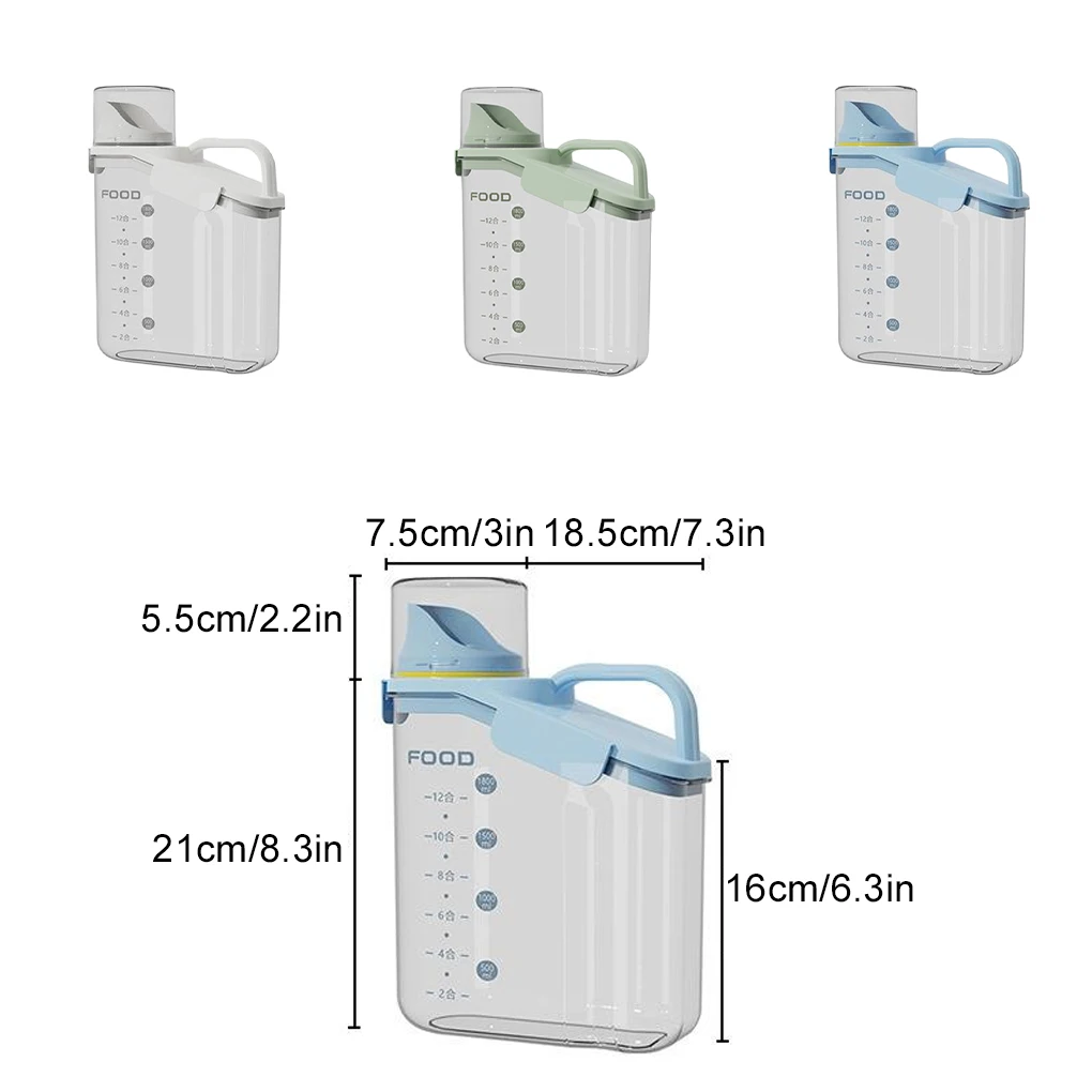 2 pacotes/lote armazenamento sem bpa com armazenamento 2 peças recipientes de cereais transparentes tampas 2 pçs/set recipientes de cereais de 4 peças