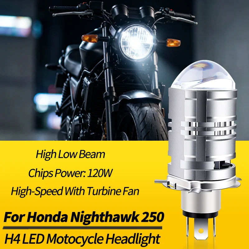 1PC LED Headlight Bulb H4 9003 HB2 High Low Beam Canbus For Honda Nighthawk 250 CB250 2001-2008 12V Motocycle Retrofit Accessory
