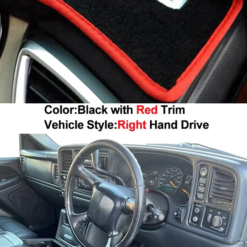 

For Chevrolet Silverado (GMT800) 1500 2500 3500 1998-2007 Car Inner Dashboard Cover DashMat Carpet Rug Anti-UV Sun-Shade