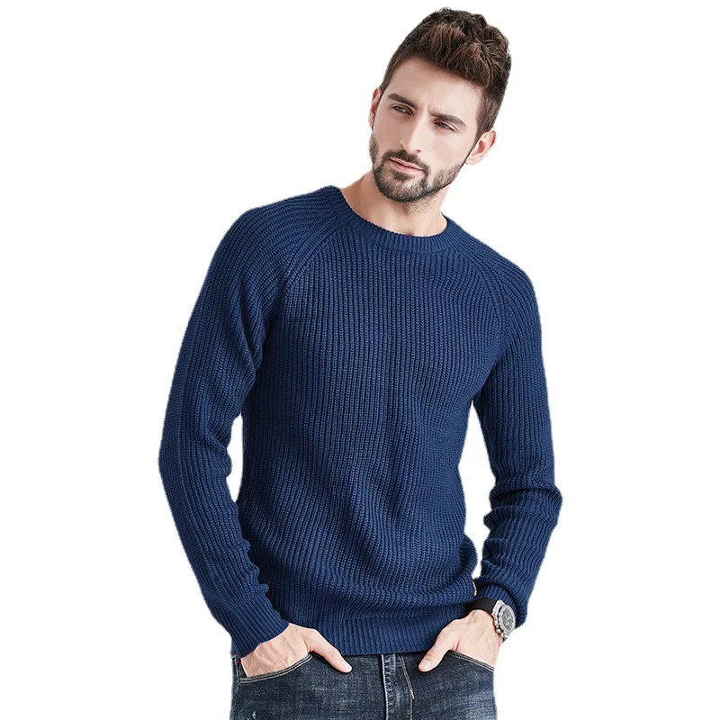 Autumn and Winter New Round Neck Underlay Sweater Men\'s Wear Pullover Fashion Knitwear Trend