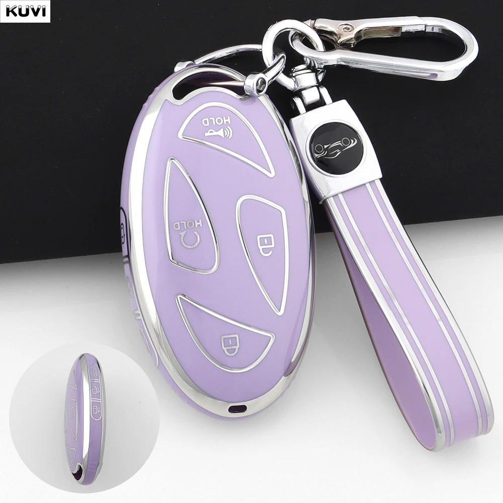 HEIßER TPU 7 Tasten Auto Schlüssel Fall Abdeckung Shell Für Hyundai IONIQ 6 Neue Grand Prix GN7 Kona Halter Keyless Fob schlüsselbund Zubehör