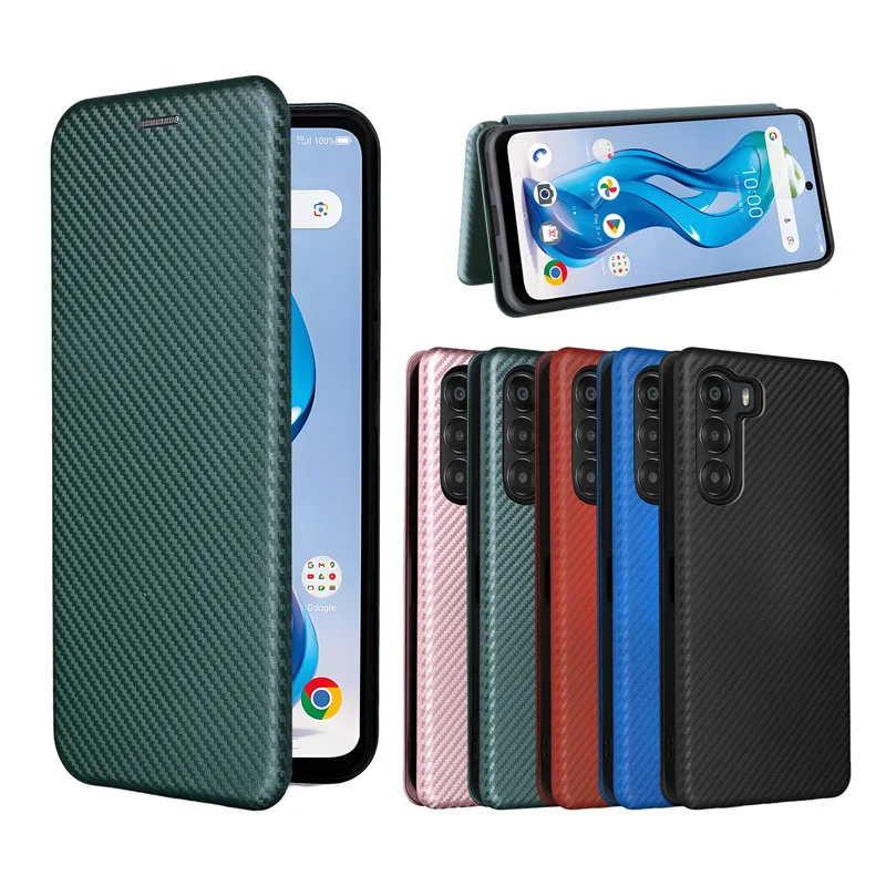 

For ZTE Nubia S 5G Luxury Flip Carbon Fiber Skin Magnetic Adsorption Protective Case For Nubia S 5G A403ZT Phone Bags