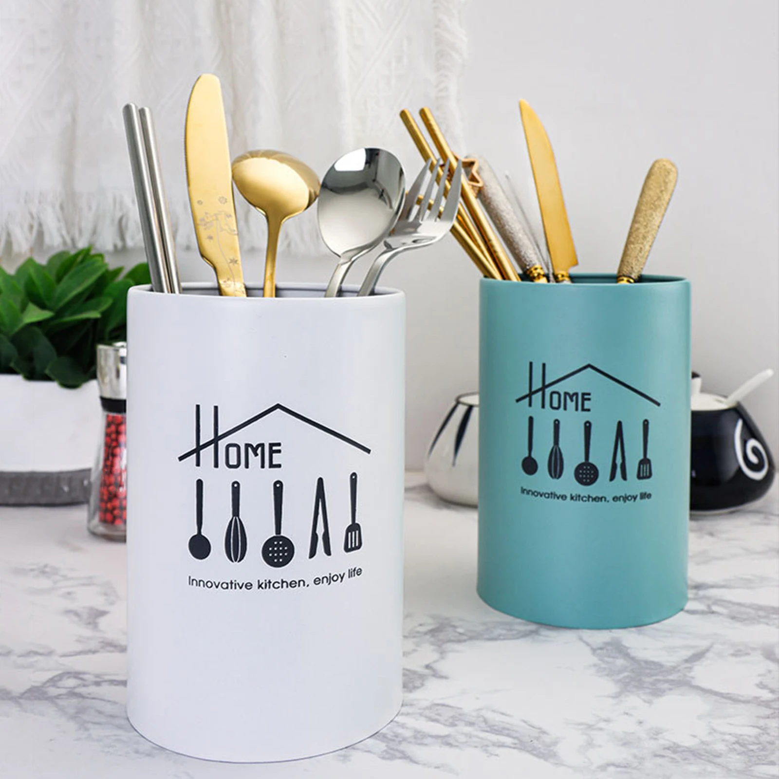 Kitchen Utensil Holder Silverware Organizer Flatware Utensil Caddy Cutlery Holder Spoon Fork Holder for Fork Chopsticks Spoon