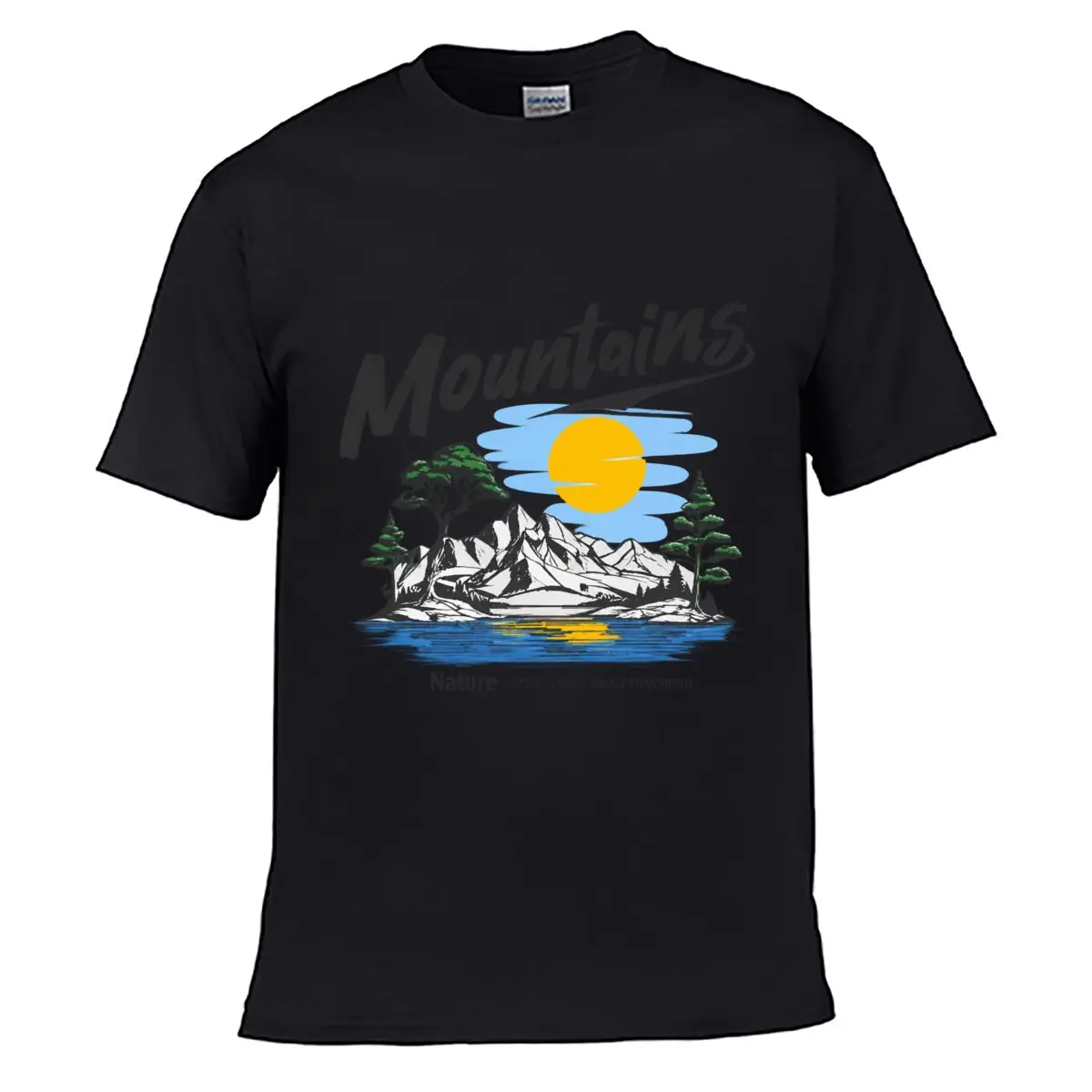 Mountains Nature Dont Worry About Tomorrow Sunset Landscape Loose T-shirt Casual Tee