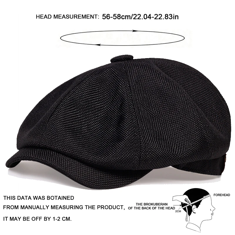 Herren Casual Newsboy Hut Frühling Herbst Retro Baskenmütze Unisex Lässige Mützen Achteckige Kappe für Männer Street Caps Gorras – Detail 10