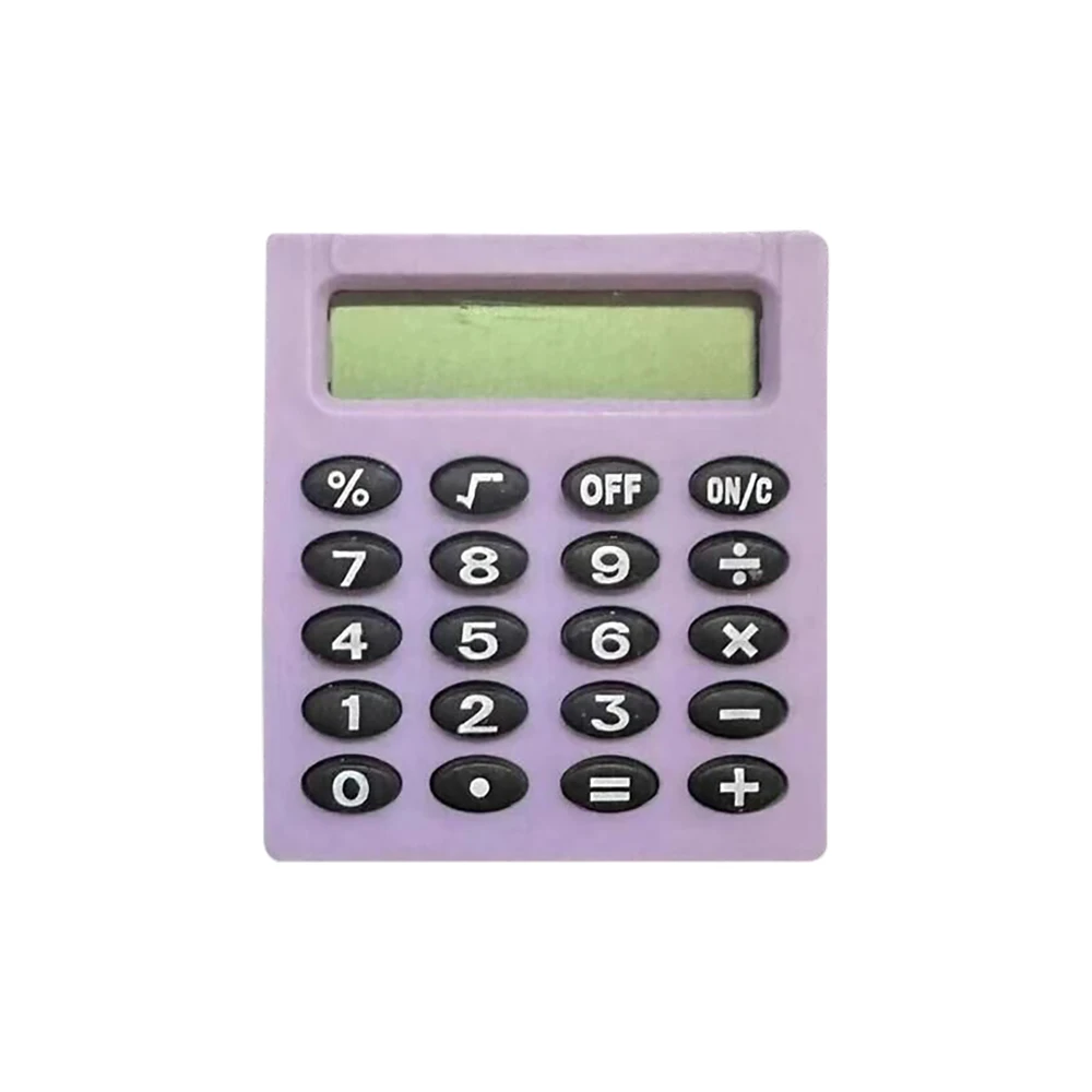

Портативный маленький квадратный калькулятор, 8-значный карманный калькулятор, персонализированные мини-канцелярские принадлежности ярких цветов для школы и офиса