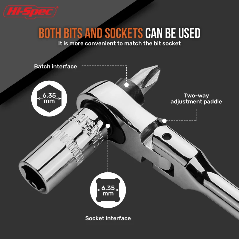 Imagem -06 - Mini Chave de Torque de Catraca Chave de Soquete Chave Inglesa Ferramenta de Reparo de Mão Torque de Dupla Acabamento Ferramenta de Mão de Bolso Novo 2023 Hi-spec2 em
