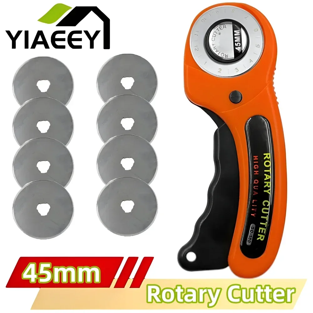 Rotary Cutter 45mm Card Paper Sewing Quilting Roller Fabric Cutting Tailor Scissors Tool Dress Clothes Making DIY Tool