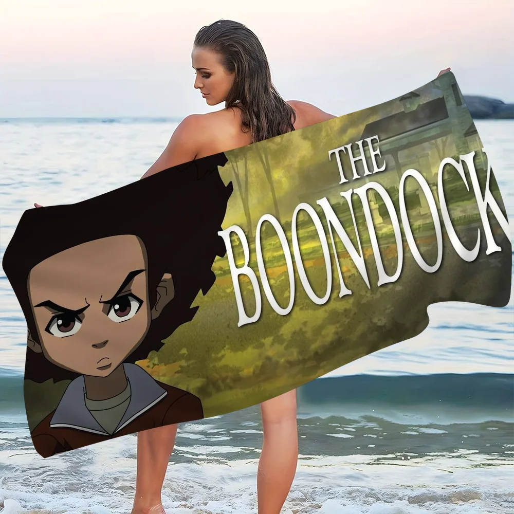 Cartoon The Boondocks Beach Towels Shower Towel Sauna Travel Spa Microfiber Quick Dry Gym Accessories Cute Room Decor