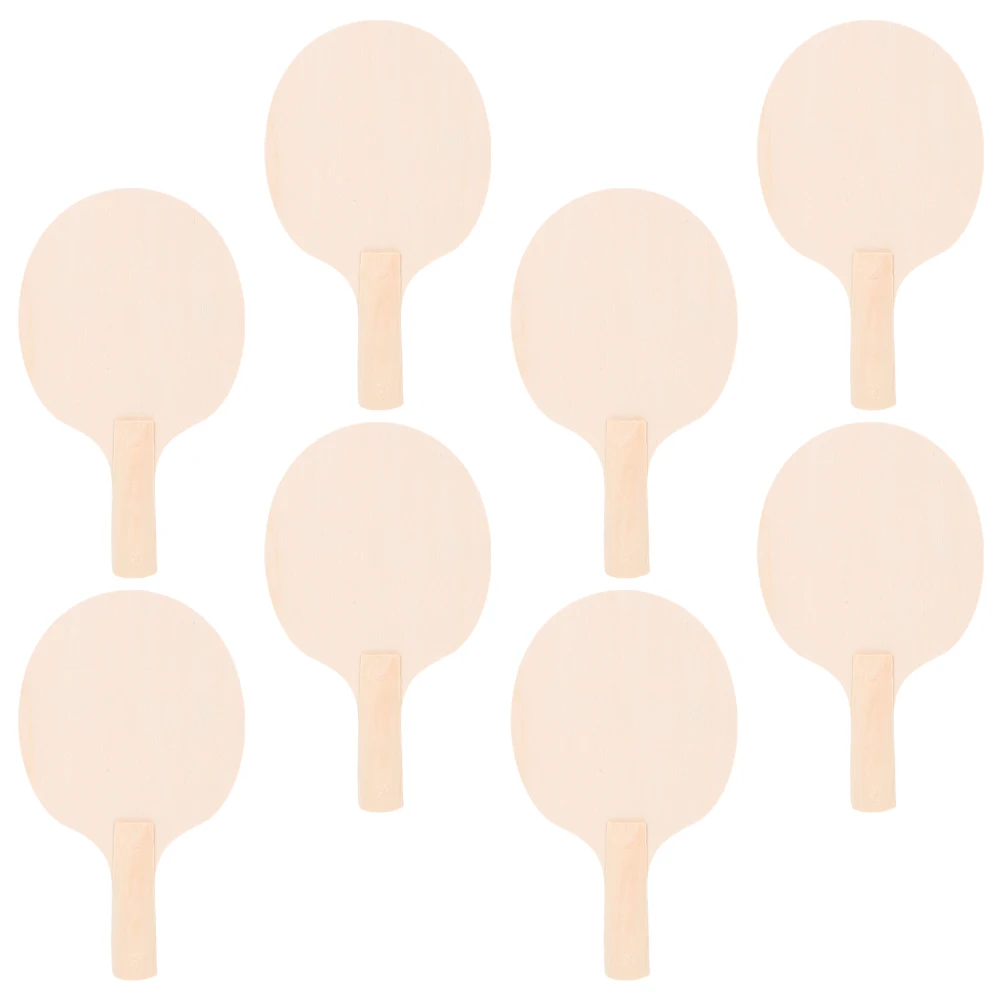 

DIY Table Tennis Racket Wood Blank 4 Pair Wooden Bats Racquets Paddle Blanks Sturdy Material Lightweight Construction Suitable