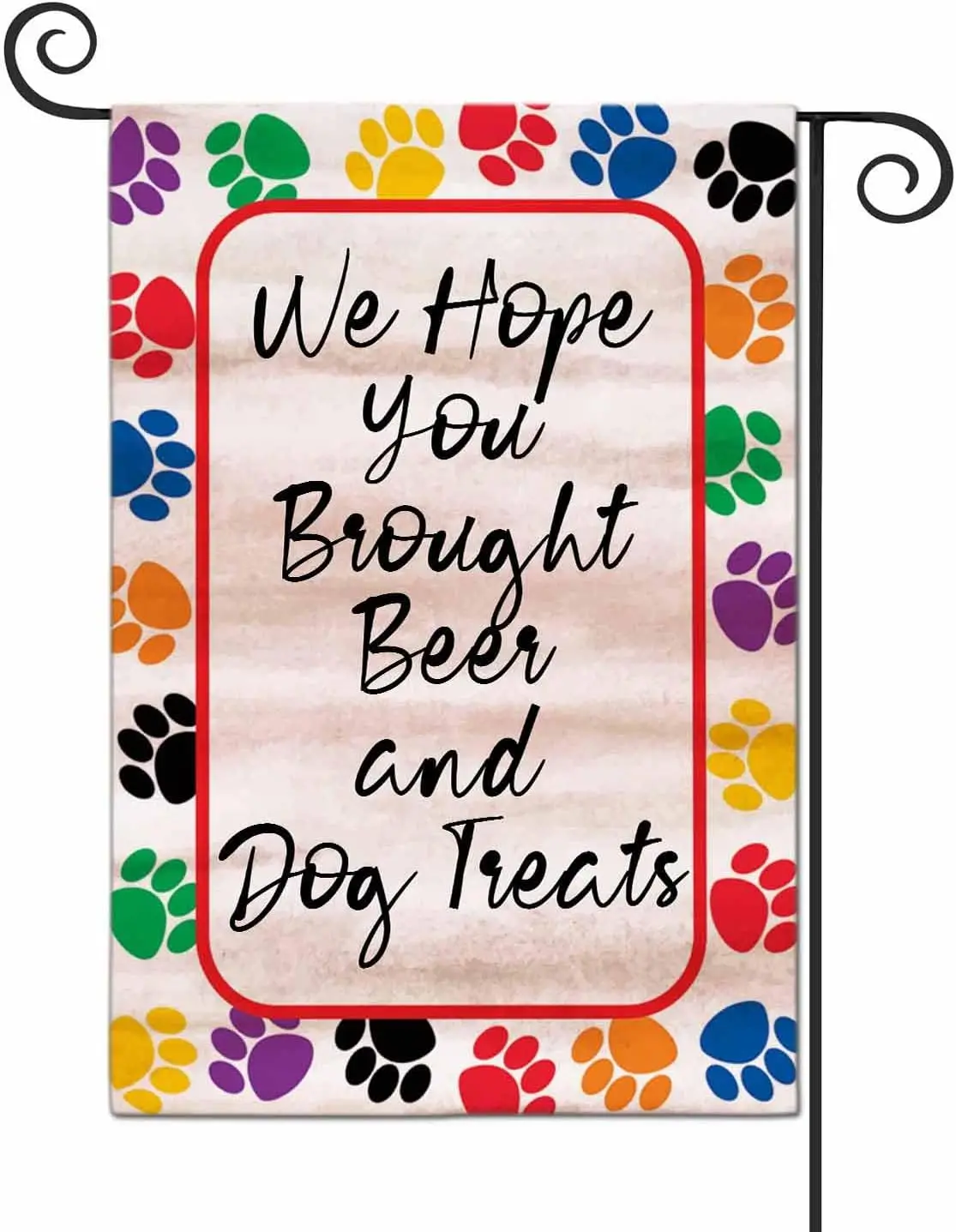 Home Decoration Outdoor Garden Yard Flags Sign Polyester Flag Double Sided 12 x 18 Inch (We Hope You Brought Beer and Dog Tr PPZ
