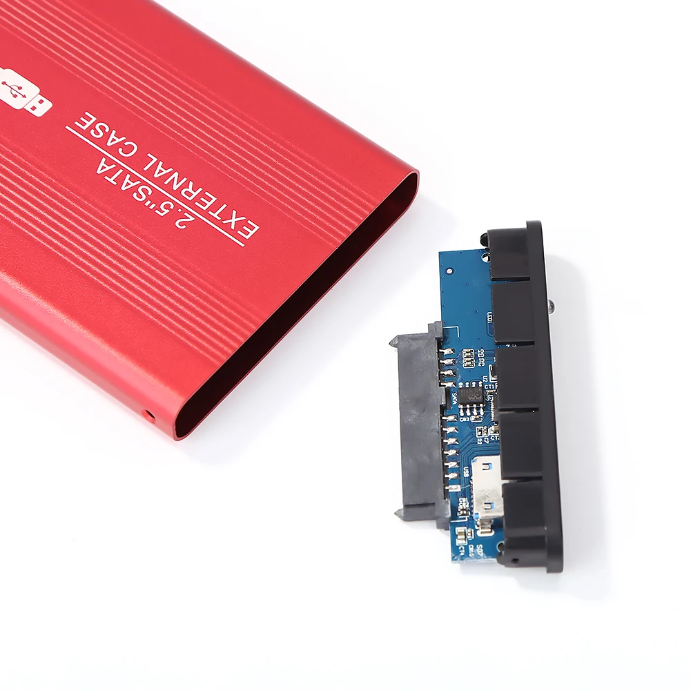 USB SATA3.0 Hard Drive Disk Mobile Enclosure Case Aluminum 2.5 inch HDD SSD Box HDD Case with USB Cable Pouch New