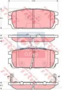 

Код магазина: GDB3296 для тормозного Балата, задний 02, террасан