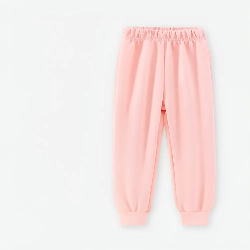Autumn Kids Athletic Jogger Pants Soft Cotton Solid Color Trousers Comfortable Breathable School Daily Wear For Boys Girls