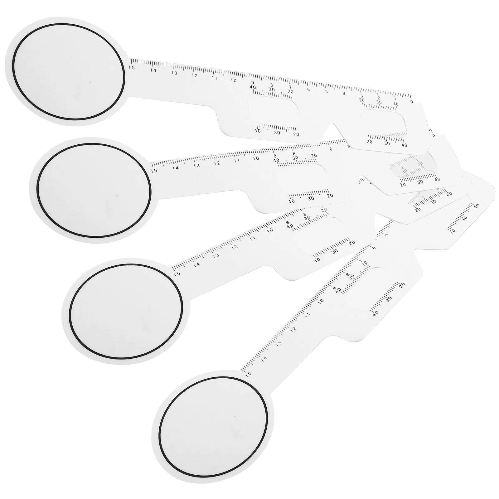 4Pcs Pupil Distance Meter for Eyeglasses Portable Optical Pupillometer Precision Pd Ruler for Optometrist Eye Care and Lens