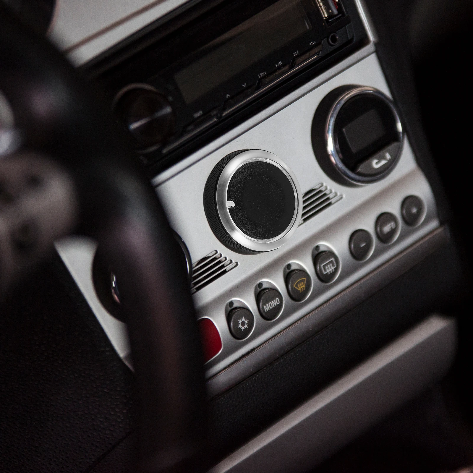 

Car Air Conditioning Switch Knob Rotary Manual Control Upgrade Aluminum Alloy Auto Modification Accessories Durable Black Metal