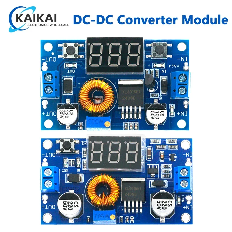 1PCS 5A 75W XL4015 DC-DC Converter Adjustable Step-Down Module 4.0-38V to 1.25V-36V DIY Adjustable Power Supply