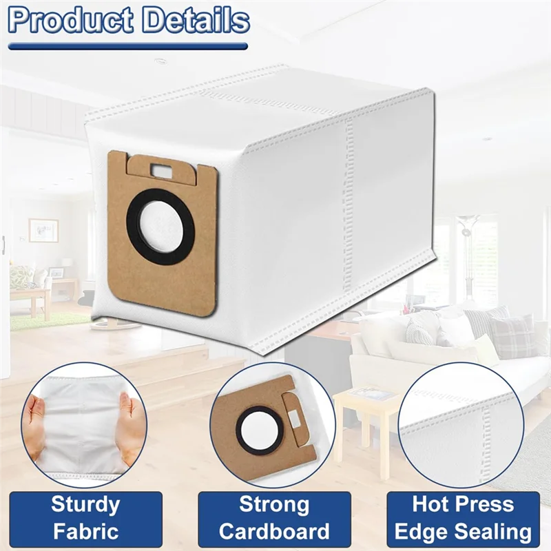 -A90P Vacuum Cleaner Dust Bags Accessories For Dreame Z10 Pro/L10 Plus/D10 Plus/D10s Plus Robot Vacuum Cleaner
