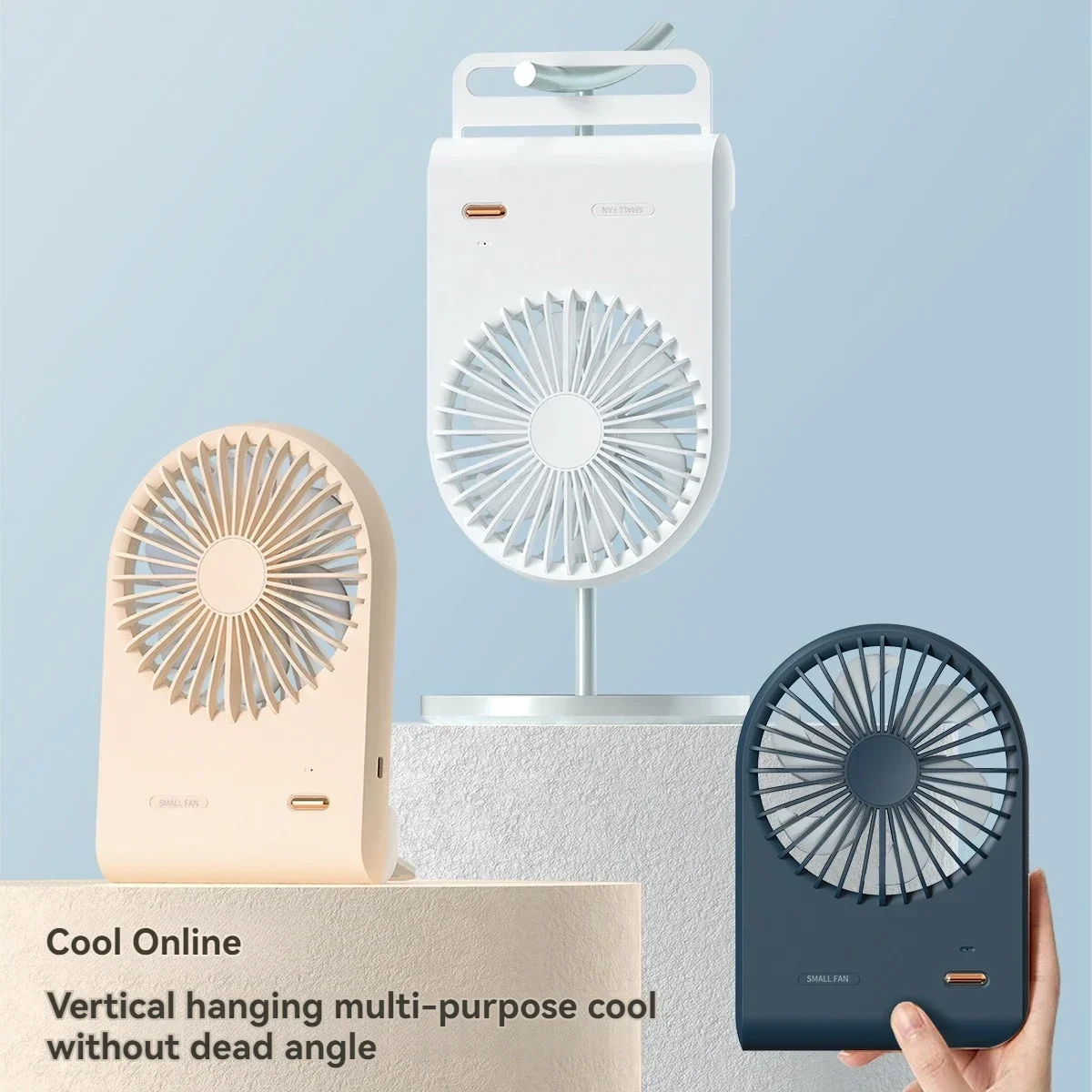 Multifunctional Desktop Small Fan Portable New Desktop Lightweight USB Charging Silent Brushless Fan with Strong Wind Power