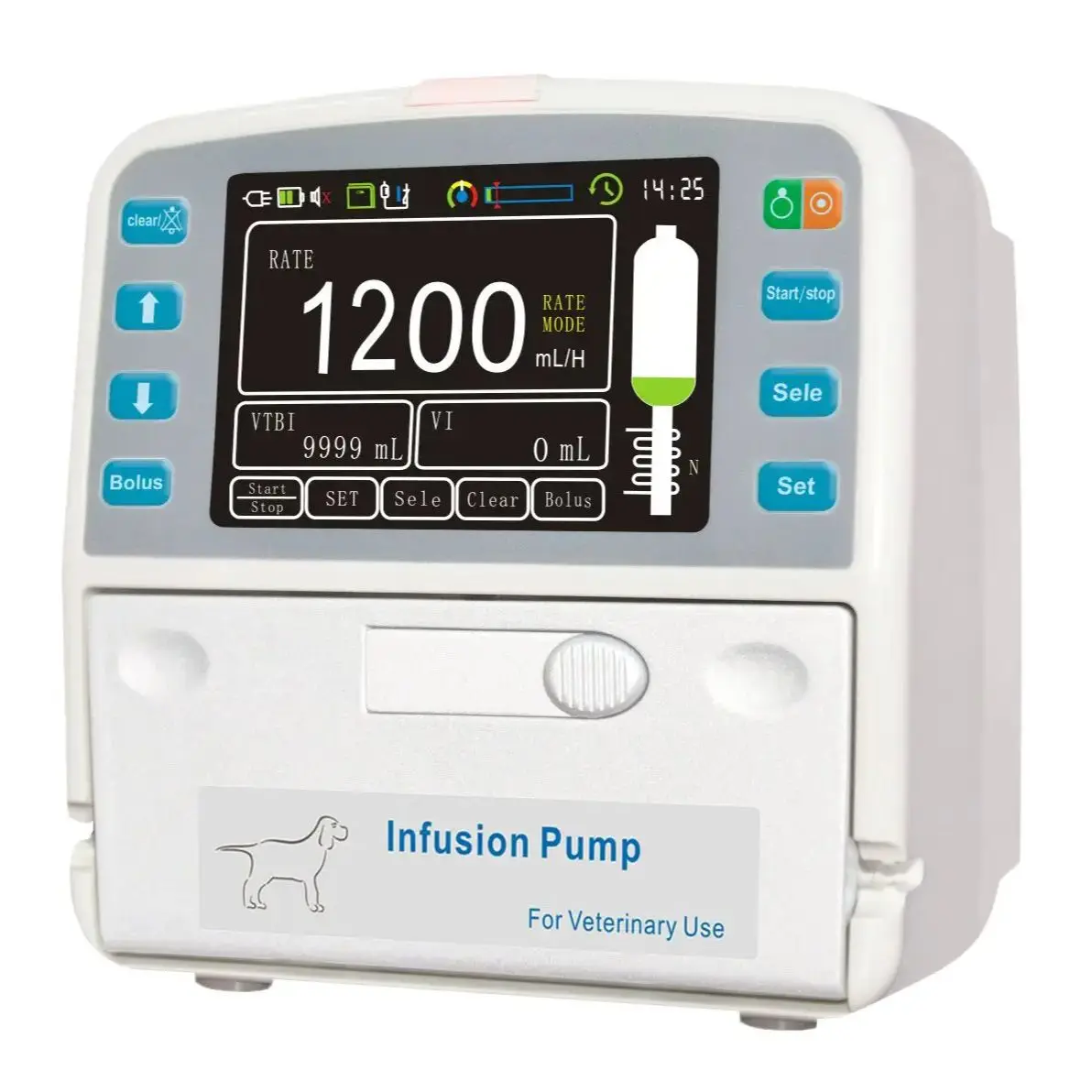 De infuuspomp kan de infuusbuis verwarmen, en is geschikt voor een verscheidenheid aan buizen, zowel voor mens als dier, en kan zowel door mensen als door dieren worden gebruikt. - afbeelding 2