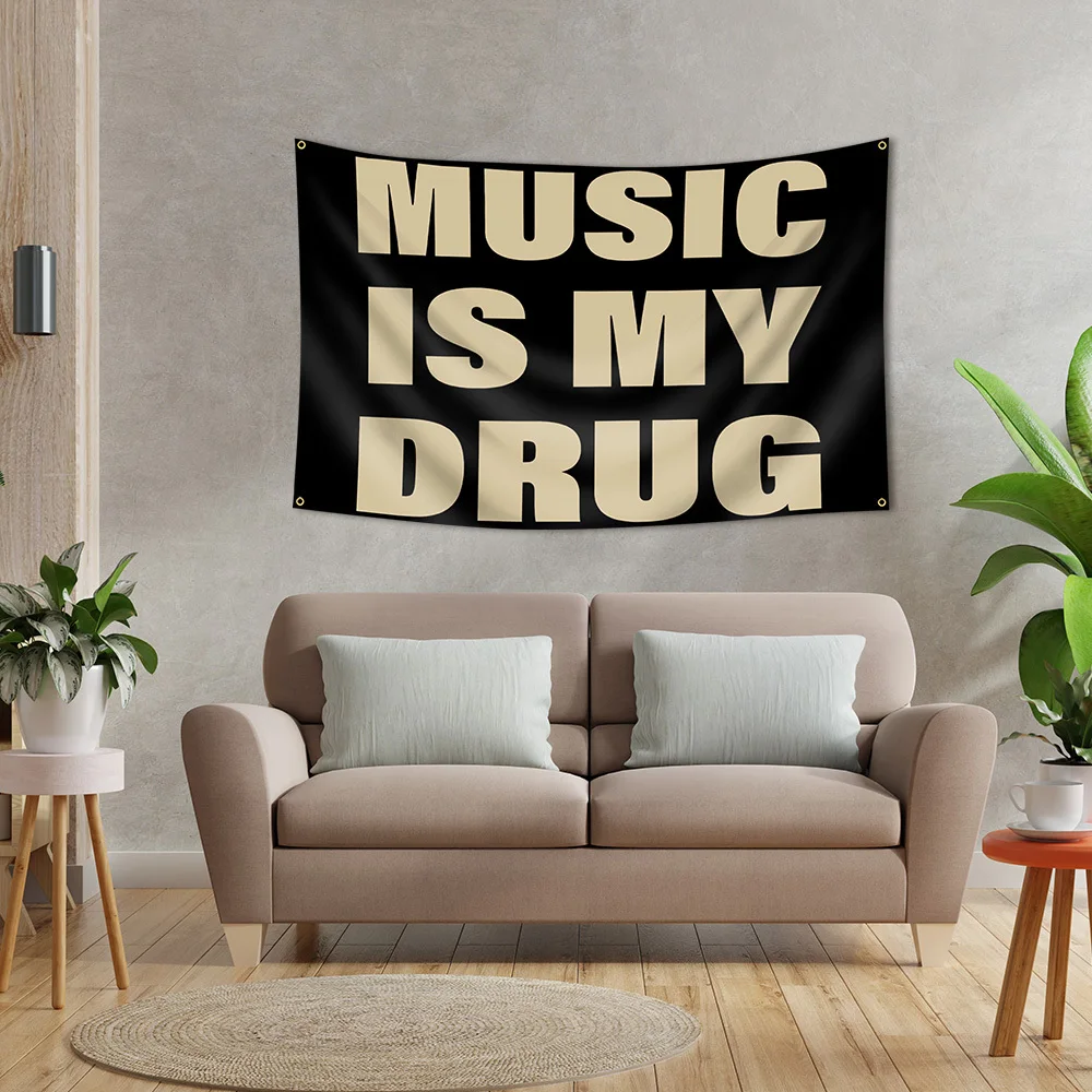 Wall Tapestry & Banner, Music-Themed Flag for Dorm Room Decor, Outdoor Parties, Home Decoration, Outdoor Ban