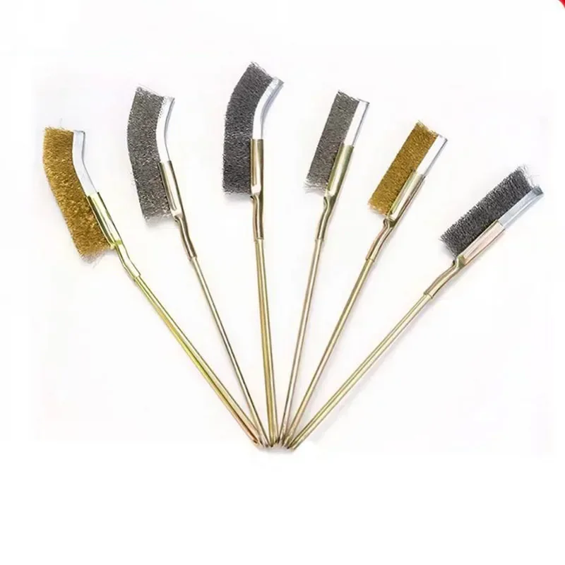 Cepillo de alambre recto para codo, cepillo de limpieza de algas para acuario, cepillo de nailon, limpiador de acuario, herramientas de limpieza de manchas de pecera, accesorios