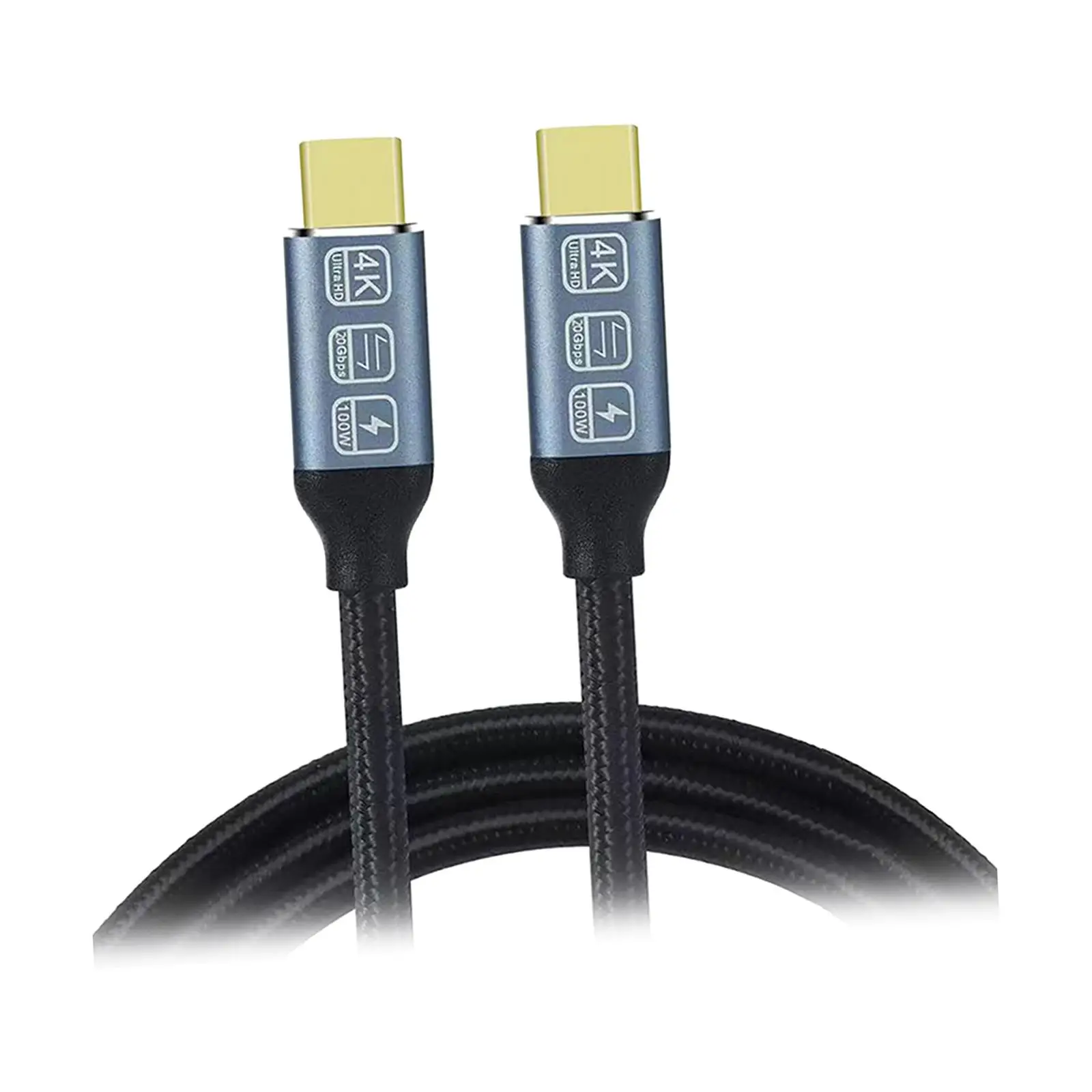 USB C to USB C Cable 20gbps Fast Data Transfer Nylon Charging Cord for Mobile Devices Computers Events