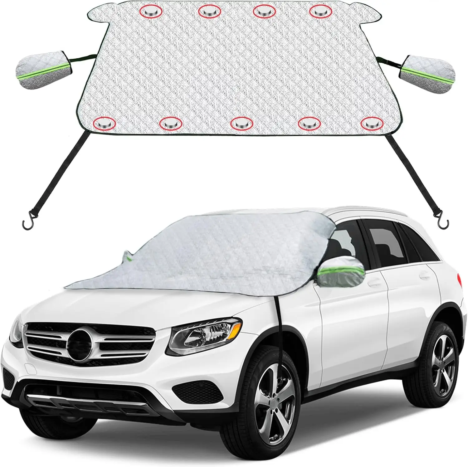 

Car Windshield Sun Shade, Reflective Sun Shield Cover for Front Windshield, Magnetic Automotive Sunshade for Front Window, 4-Lay