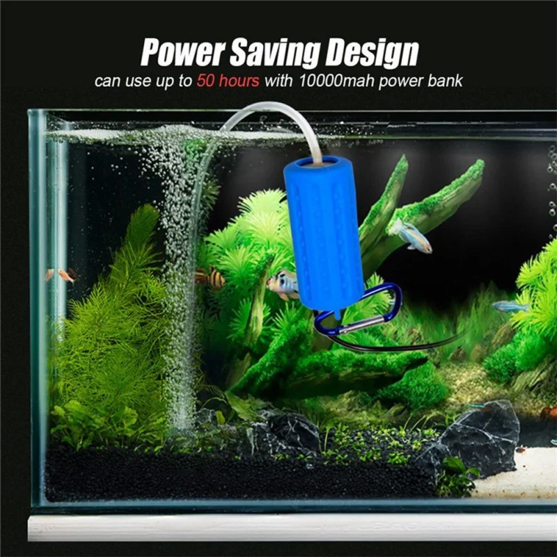 Aquarium USB Air Pump Durable and Quiet Fish Tank Oxygen Air Pump Mini Air Pump Mute with Energy Saving