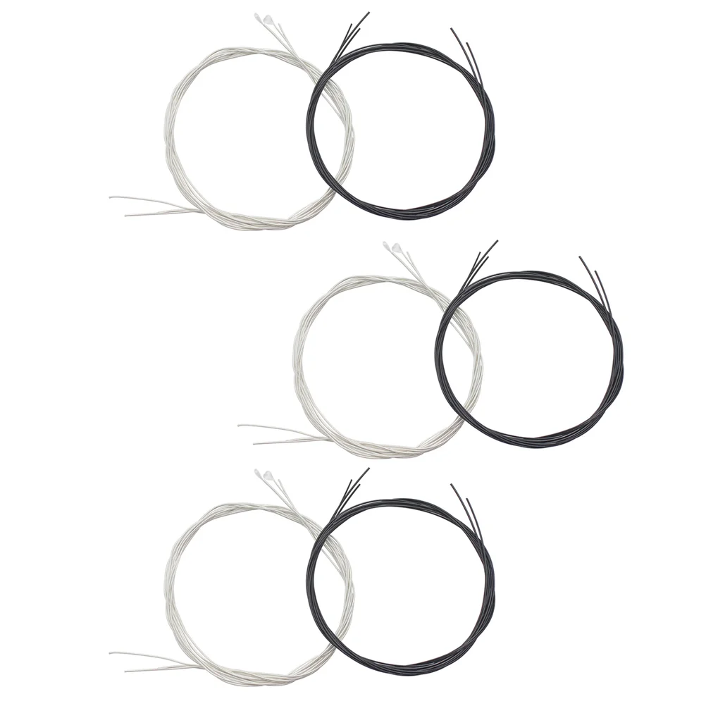 6 Pcs Classical Guitar Strings C103 Black and White Nylon Light Accessories Instruments Accessory Guitars Music