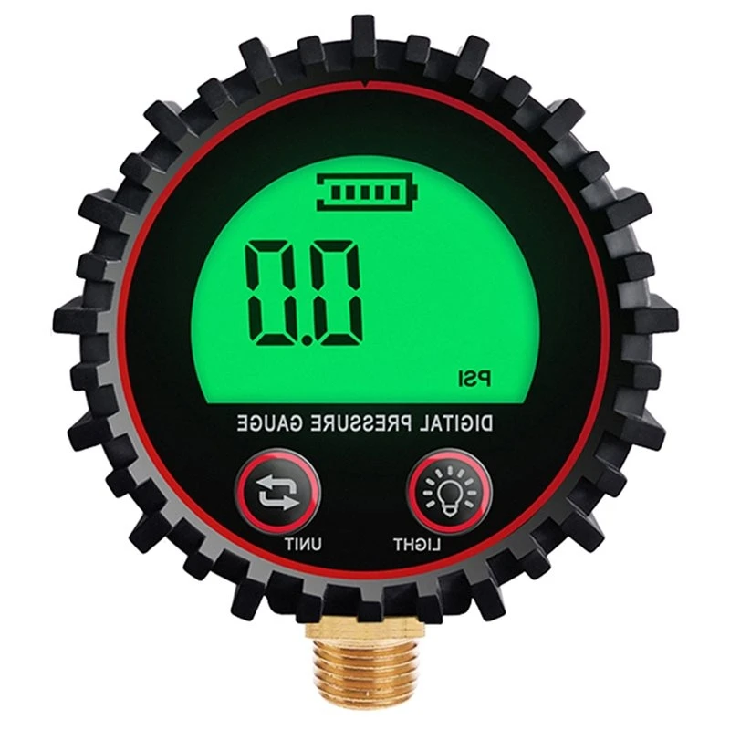 【Big deal】M11 1/4 1/8NPT Screw Thread Pressure Gauge 255PSI Digital Gas Pressure Gauge Digital Tire Inflator Gauge 1/4