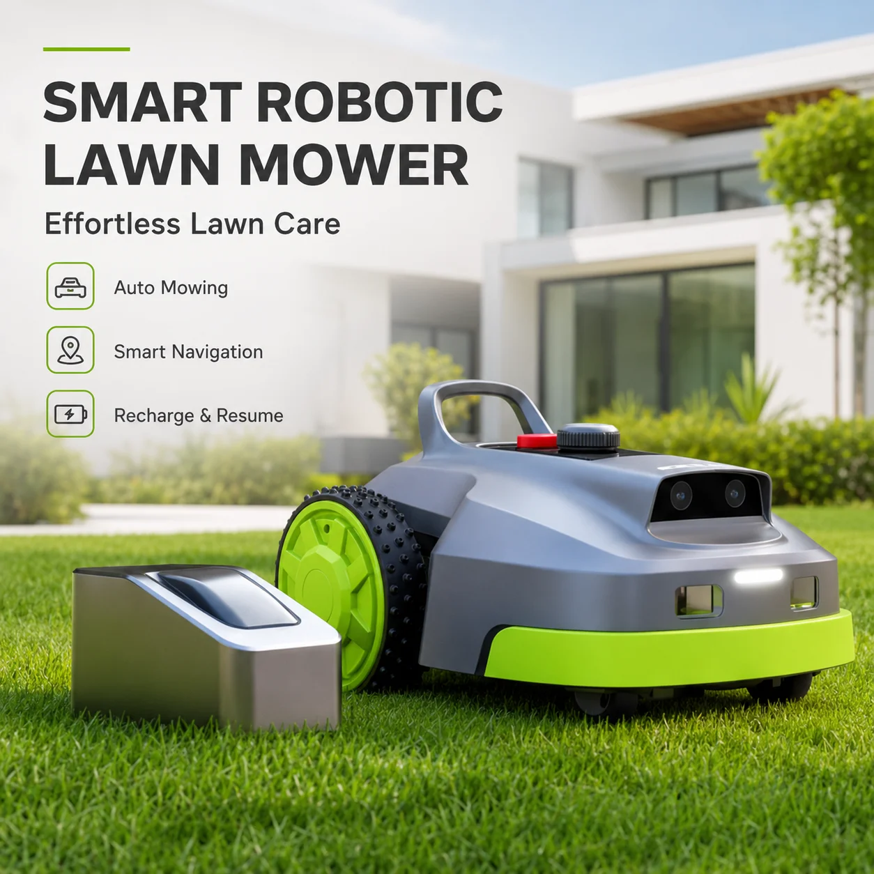 L1600 Smart Lawn Mower Robot No Boundary No Wiring Required RTK Integrated Visual Perception Intelligent Obstacle Avoidance
