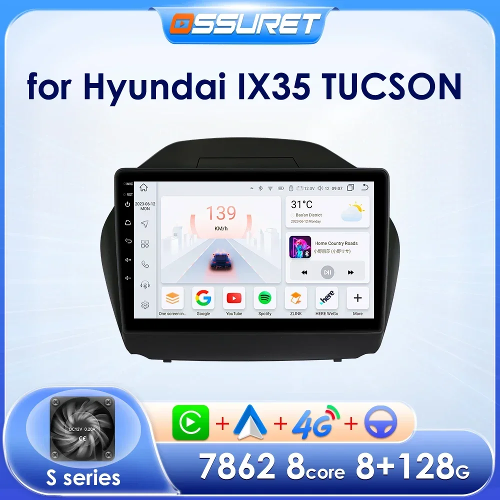 Car Radio Android for Hyundai IX35 TUCSON 2011-2017 Car Stereo Screen Carplay Multimedia Auto Video GPS Player 2DIN Automotivo