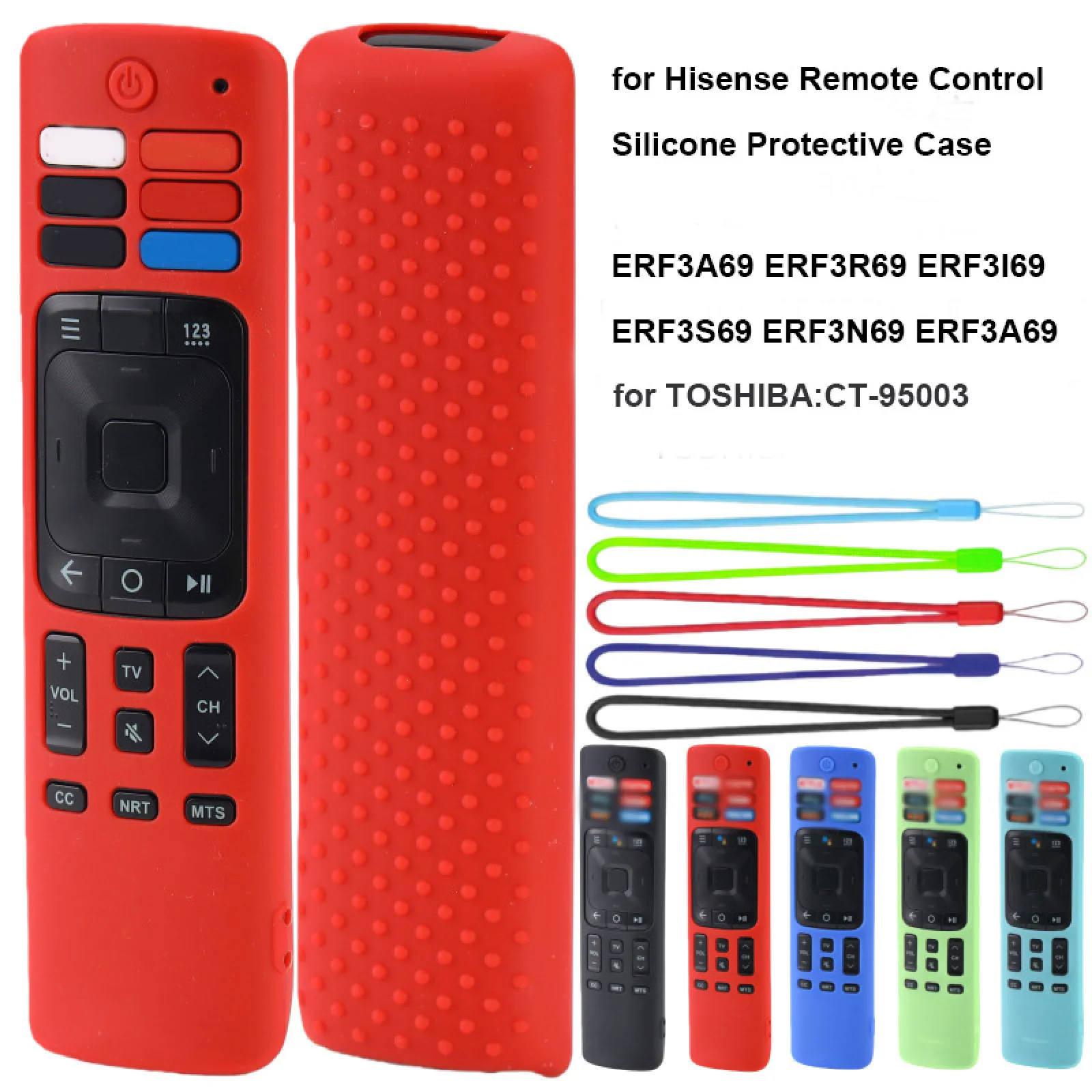 

Soft Silicone Case Housing for Hisense ERF3A69 ERF3R69 ERF3I69 ERF3S69 ERF3N69 ERF3A69 for TOSHIBA:CT-95003 Remotes NonSlip