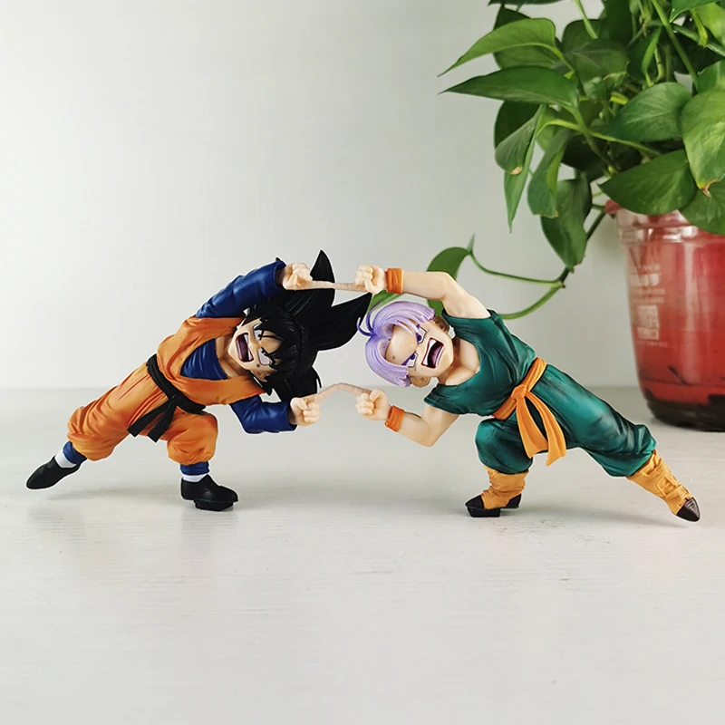 Dragon Ball Z Anime Garage Kit Son Goten Trunks Kombinasi Keterampilan Postur Figur Aksi Patung Pvc Koleksi Model Mainan Hadiah