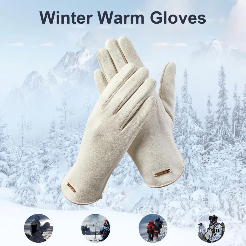 Cycling Gloves Women Gloves Women's Winter Padded Ski Gloves Windproof Wear Resistant Cold Weather for Outdoor