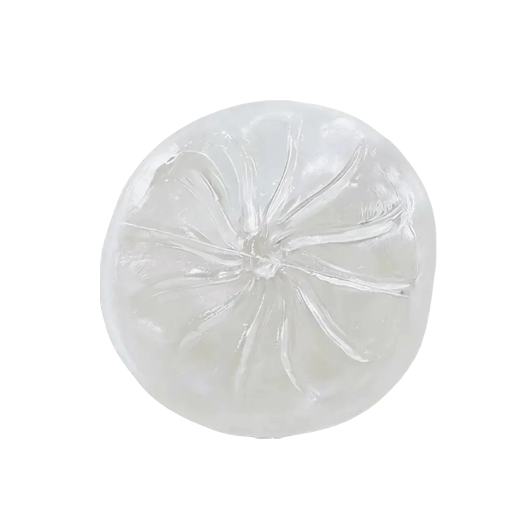 2Pcs TPR TPR Empty Ball Shell Crystal Transparent Stretch Elastic Clear Bun Skin Bun Shaped Design Hollow Empty Inner