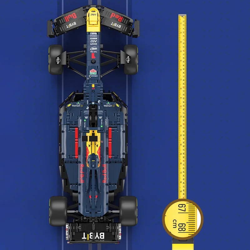 1:8 Técnico F1 Redbull RB19 # 1 Verstappen # 11 Perez Racing Formula Bloco de construção modelo MOC RC carro tijolo brinquedos e escala 1:24