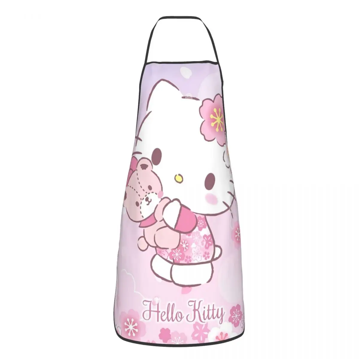 Cute Pink Hello Kitty Apron HelloKitty 52*72cm Kitchen Household Bib Tablier Cooking Home Cleaning Pinafores Men Women Chef