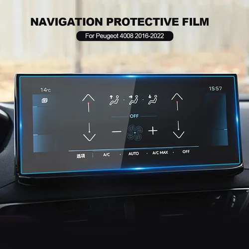 Imagen 2 del producto Película protectora para navegación GPS de coche, Protector de pantalla de vidrio templado para Peugeot 3008 5008 3008GT 4008 2017 2018 2019