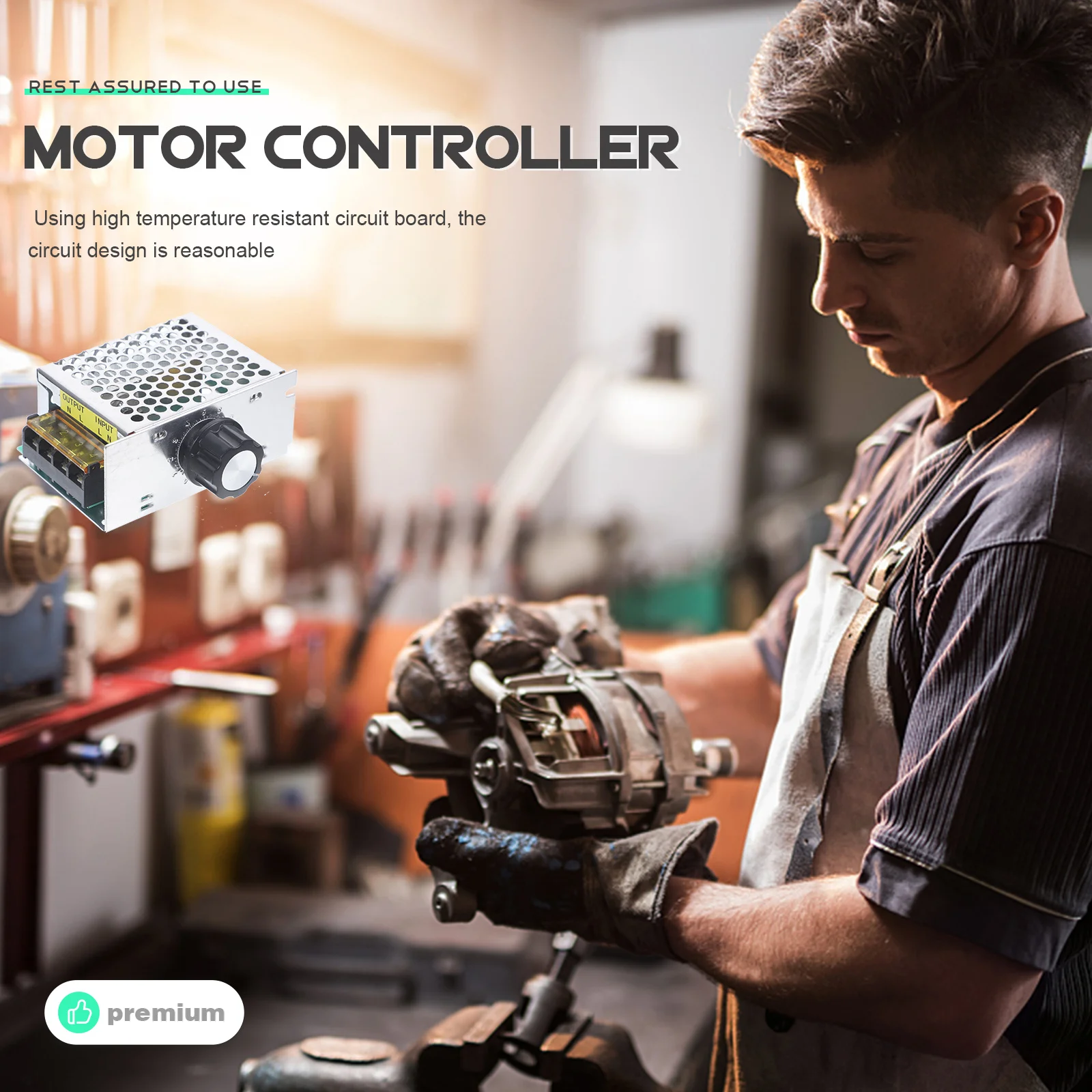 

4000W Motor Controller Adjustable Electronic Voltage Regulator Motor Speed Controller Heat Regulator for Ac Motors