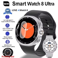 2025 Upgraded Watch 8 Ultra Classic Fashion Men GPS Map Compass NFC 3ATM Waterproof Rotating Dial HD Bluetooth Call Smart Watch
