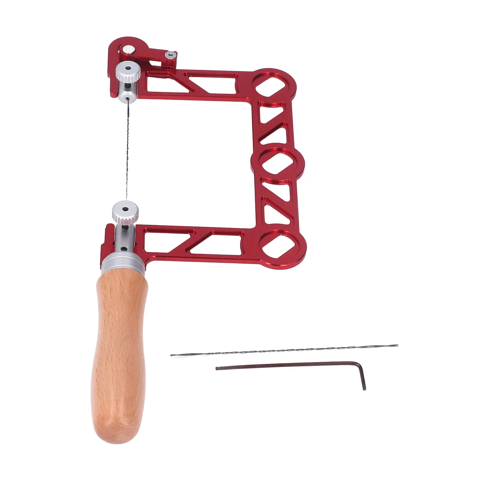 Mini HandHeld Woodworking Scroll Saw with Aluminum Alloy Frame and Ergonomic Handle for Smooth Fast Cutting of Wood and Metal