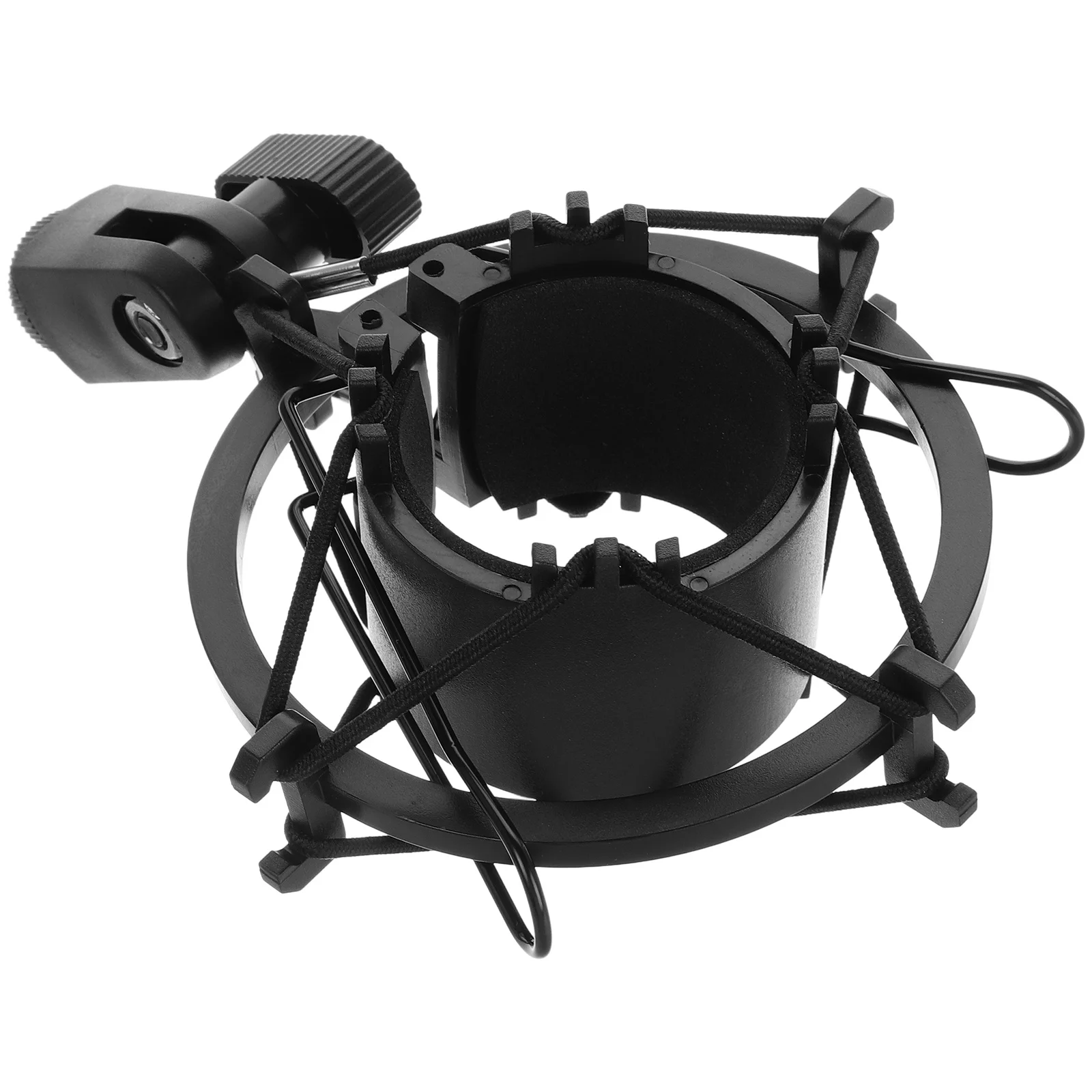 

Microphone Shock Mount Black Faux Metal Frame Adjustable Stand for Condenser Microphone Streaming Recording Mic Holder Bracket